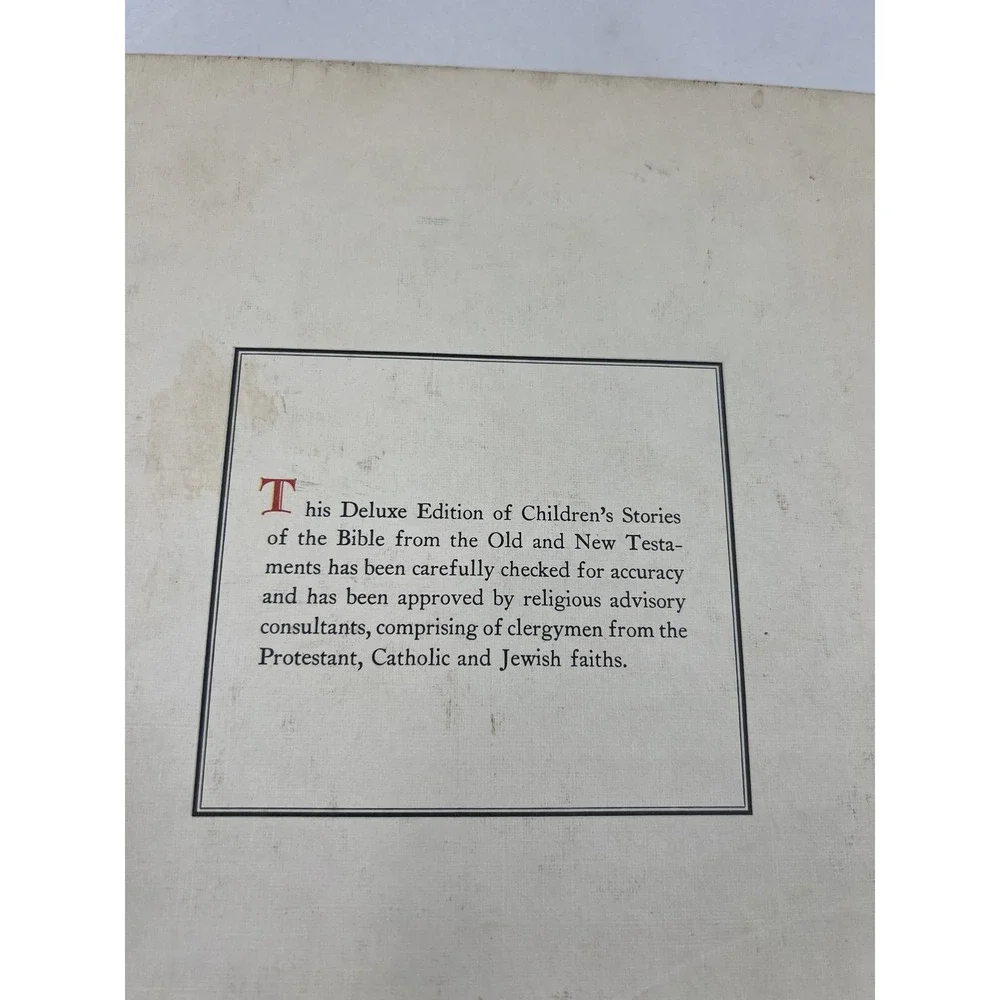 Childrens Stories of the Bible Deluxe Edition 1968 Hardcover Barbara T Bradford